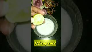 Anti Dandruff Curd amp lemon Hair Mask  shorts hairmask [upl. by Zindman]