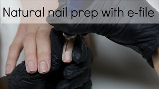 No lifting nail preparation with electric file drill  Tutorial  nailcou [upl. by Siraj391]