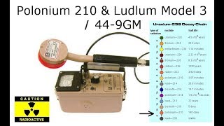 Polonium 210 amp Ludlum Model 3  449GM [upl. by Nylauqcaj]