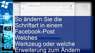 So ändern Sie die Schriftart in einem FacebookPost [upl. by Aranat139]