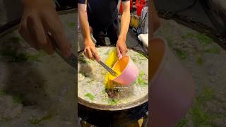 Taiwanese street food giant oyster omelet streetfood foodblogger [upl. by Nodarb]