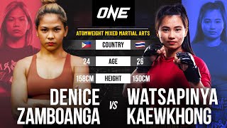 Denice Zamboanga vs Watsapinya Kaewkhong  Full Fight Replay [upl. by Wendalyn]