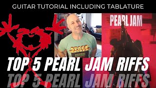 How to Play Pearl Jams Top Five Riffs with Tabs [upl. by Ibby205]