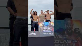 Hiroba Minowa vs Sanzhar Zakirov face off  ONE Fight Night 25 onechampionship [upl. by Luckin]