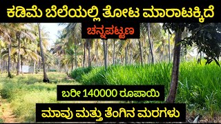 4 ACRE CHEAP PRICE FARM LAND SALE IN CHANNAPATNAfarmland COCONUTampMANGO TREES 99acres agriculture [upl. by Enilrem]