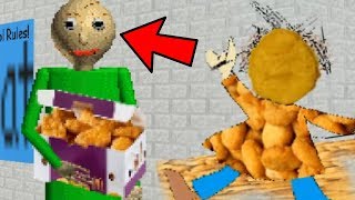 Baldi LOVES Eating chicken nuggets and Playtime became a chicken nugget  Baldis Basics [upl. by Rieth]