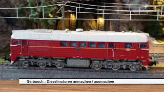 Piko H0 Expert 52803 für Märklin Diesellok DR BR V200 Mfx Sound Decoder Neuheit 2018 Modelleisenbahn [upl. by Memory]