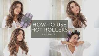 HOW TO USE HOT ROLLERS Conair Hot Rollers Tutorial for bouncy curls [upl. by Scevour188]