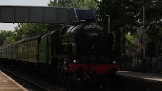 46100 Royal Scot speeds through Bingham for Barrow Hill  080524 [upl. by Lehpar]