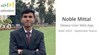 Noble Mittal  GSoC 2023 September Status [upl. by Leksehc]