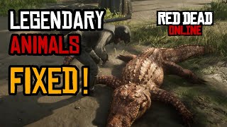 Legendary animal spawns FIXED with todays red dead online patch [upl. by Nylirek]