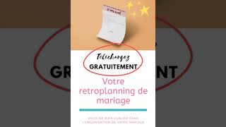 Retroplanning de mariage Gratuit [upl. by Anadal]