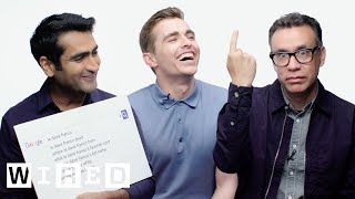 Dave Franco Kumail Nanjiani and Fred Armisen Answer the Webs Most Searched Questions  WIRED [upl. by Ettezel]