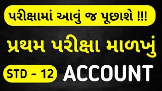 STD 12 ACCOUNT FIRST EXAM 2024 BLUEPRINT  DHORAN 12 ACCOUNT PRATHAM PARIKSHA 2024 BLUEPRINT [upl. by Htes]