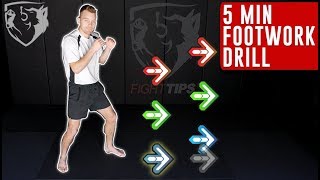 5min Boxing Footwork Drill Follow Along with Punches [upl. by Kieger]