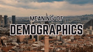 What is the meaning of Demographics [upl. by Ayahsey]