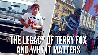 Canadian Truckers Protest Using Terry Fox Statue  Heres Why He Matters [upl. by Enelrahs]