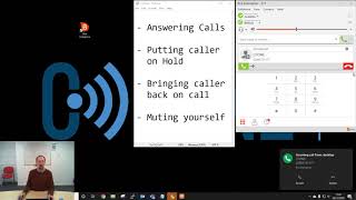 Bria Desktop Answering a Call Putting Caller on Hold Bringing Caller back on Call Muting and Unmutin [upl. by Amsirac302]