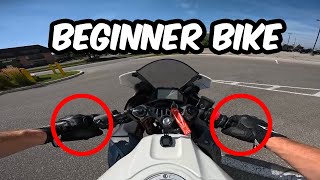 How to REV Match on a beginner Motorcycle [upl. by Ahsiekin256]