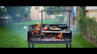 How to cook on a woodfired Argentine Parrilla grill Northforkironworks [upl. by Olsson]