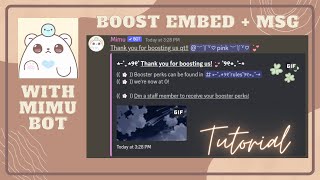 ༊·˚ How to setup boost message with mimu  tutorial  updated  slash command [upl. by Nannarb]