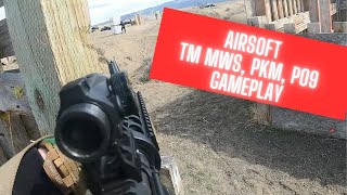 Airsoft PKM TM MWS P09 Gameplay [upl. by Fanya]