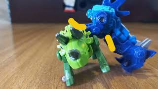 Chase vs Boulder dinobots transformers parte 2  Stop motion [upl. by Lleruj533]