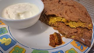 Yummy Breakfast wholemeal Flour Patato Paratha  Takeaway dinner Hallem [upl. by Bucella]