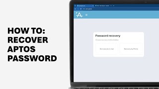 How to Recover Aptos Password [upl. by Yroger57]