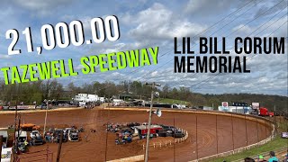 Tazewell Speedway 2nd Annual Lil Bill Corum Memorial 21000 to win Super Latemodels [upl. by Henrietta]