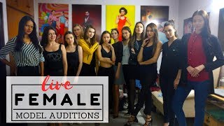 Live Female Model Auditions  Modelling assignments [upl. by Danuloff]