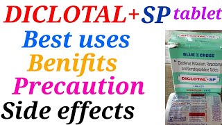 Diclotal sp tablet best uses benifits precaution and side effects in hindi [upl. by Oriana]