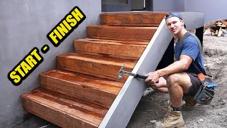 How to Build Stairs  The complete Job from Start to Finish [upl. by Gredel]