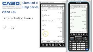 ClassPad Help 140  Differentiation Basics [upl. by Eneg]