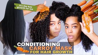 Carrot Hair Mask For Extreme Hair Growth  Natural Hair  Melissa Denise [upl. by Sheff728]