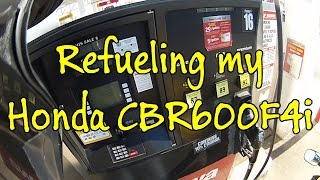 Refueling My Honda CBR600F4i [upl. by Cam]