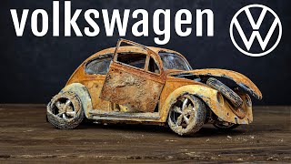 Restoration abandoned Volkswagen Beetle 1970  Restoration toy car [upl. by Gav305]