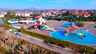 Flying over the pools in winter campingspiaggiadoro [upl. by Nannette393]