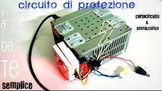 circuito di protezione alimentatore da banco FAI DA TE cortocircuito e sovraccarico [upl. by Etnoek]