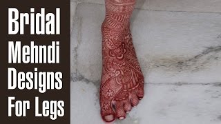 Bridal Mehndi Designs For Legs  Stylecraze [upl. by Rutger320]