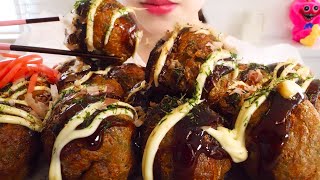 ASMR Fried Takoyaki GINDAKO【English subtitles】Eating Soundsmukbang [upl. by Ayra811]