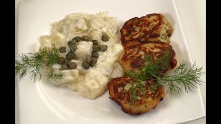 Danish Style Fish Cake amp Potato Salad ماهی بسبک دانمارک [upl. by Oj815]