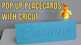 Make Custom place cards with Cricut Write out names with pens and pop up designs Xyron sticker maker [upl. by Mattah]