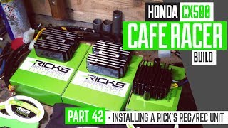 Honda CX500 Cafe Racer Build 42  Installing a Ricks Motorsport Regulator Rectifier [upl. by Otto]