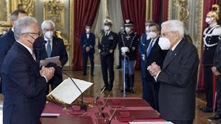 Corte costituzionale il giuramento di Filippo Patroni Griffi al Quirinale [upl. by Edwine407]