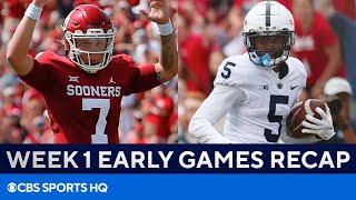 Oklahoma Spencer Rattler Struggle Penn States Defense Steps Up  College Football Recap [upl. by Moya]