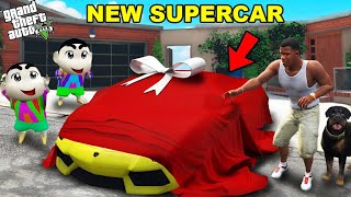 Franklin and Shinchan Buy a Supercar at GTA 5 Los Santos Car Dealership [upl. by Lah]