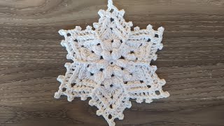 Fiocco di Neve Uncinetto Tutorial Natale ❄ Snowflake Crochet Christmas Copo de Nieve Crochet Navidad [upl. by Esiuqram]