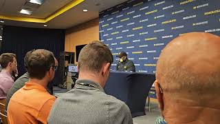 Sherrone Moore post game presser talkin the Will Johnson quotpick sixquot and Michigan victory [upl. by Jochebed]