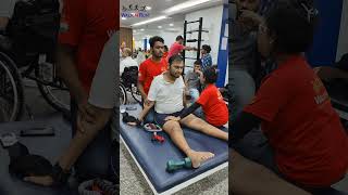 Recovery of quadriplegic patient at Walk n Run physiotherapy quadriplegic rehab fitness [upl. by Bozuwa]